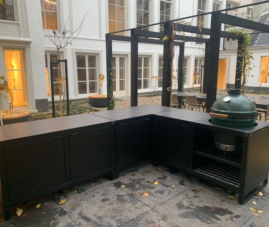 Roostr Buitenkeuken in hoekopstelling